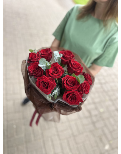 Букет красных роз 